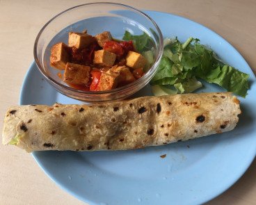 Lokša plnená s tofu a cherry