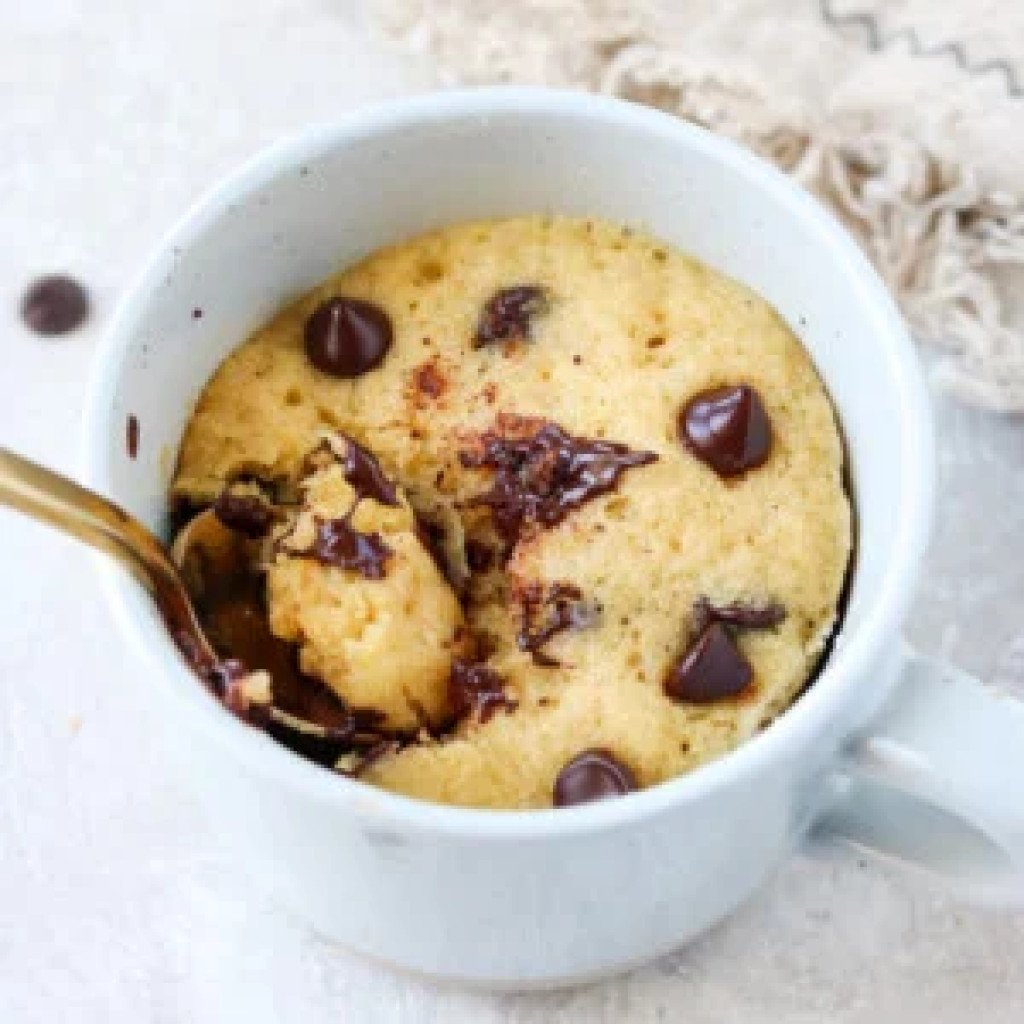 Mug cake s kúskami čokolády