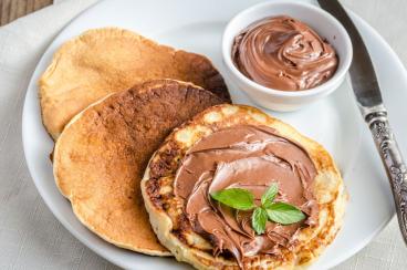 Banana pancakes s nutellou