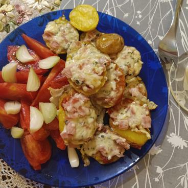 Mini - zemiakové pizze s nivou