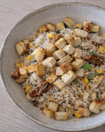 Rizoto s parmezánom a tofu
