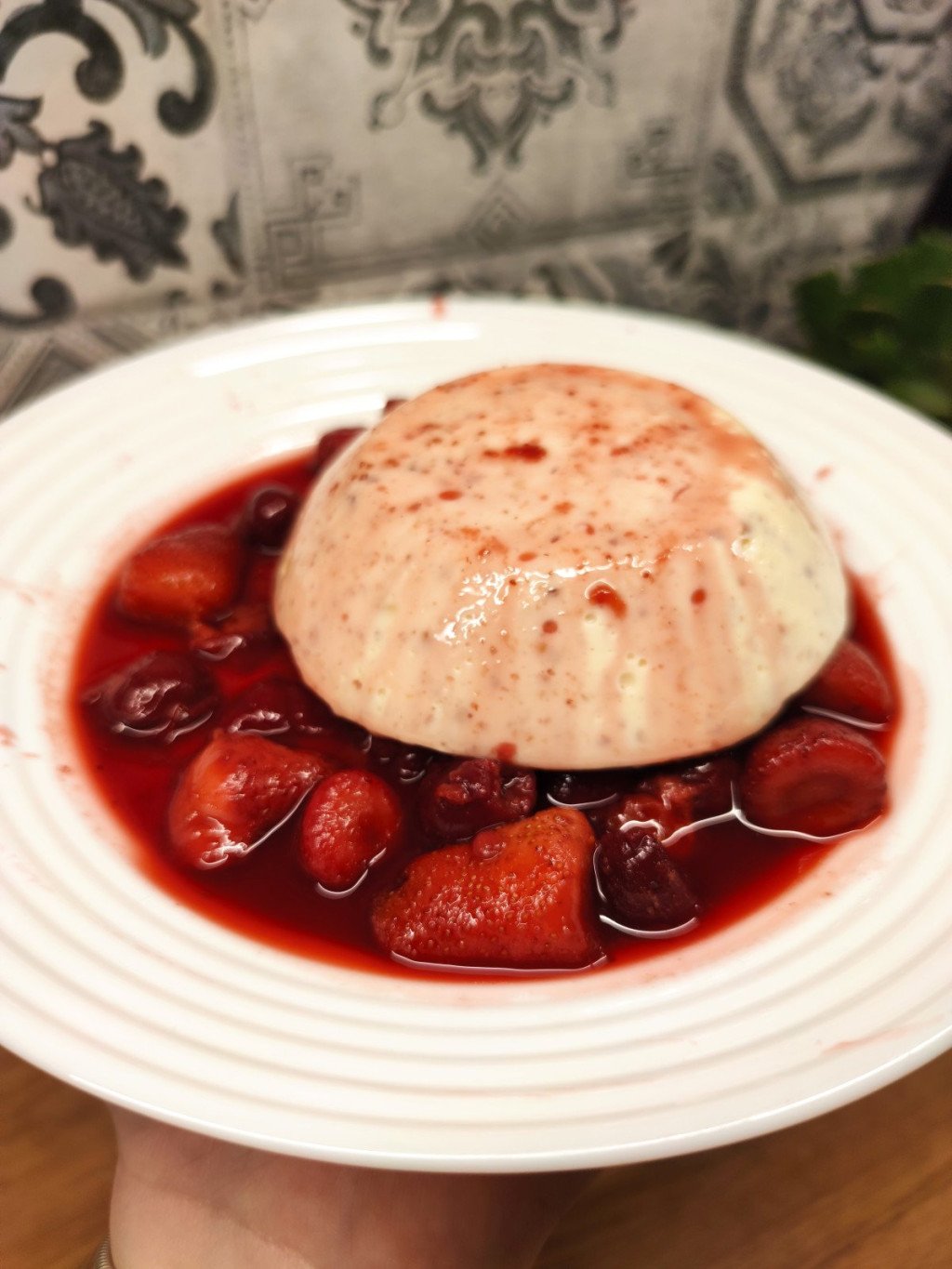 Tvarohový puding s karamelizovaným ovocím