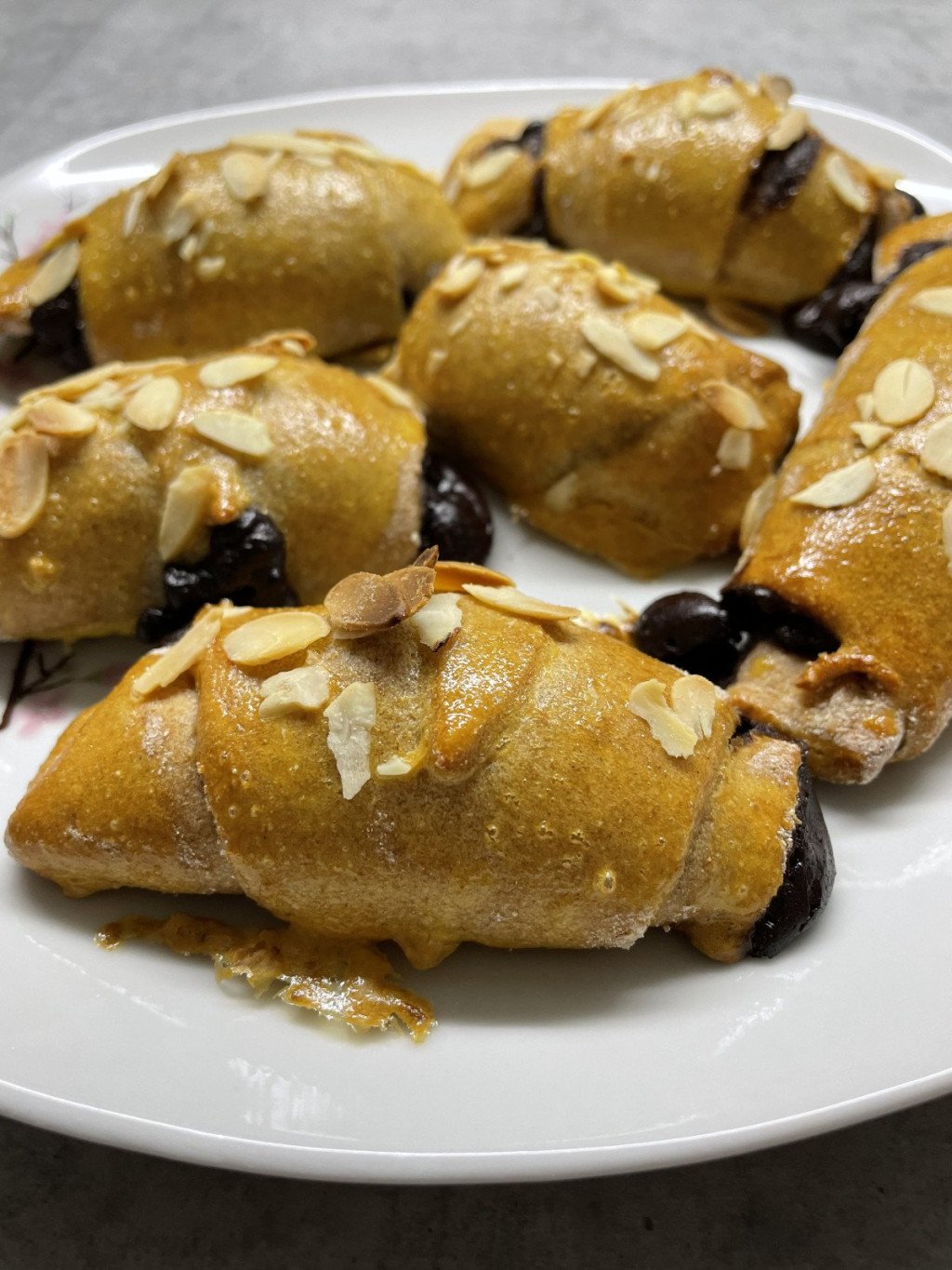 Domáce croissanty plnené arašidkom