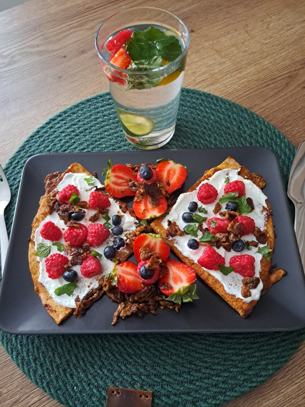 Sladká plnená tortilla